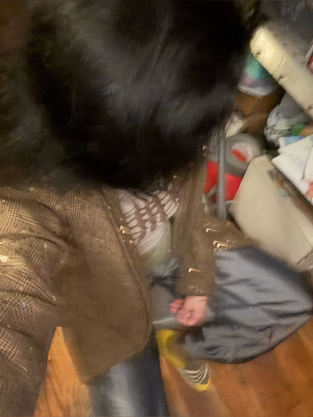 DKNY Brown Plaid Sequin Blazer - Picture 2 of 12